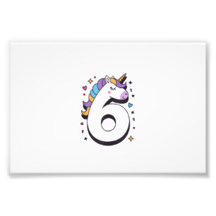 Feiere glücklichen 6. Geburtstag für Freundin Fotodruck