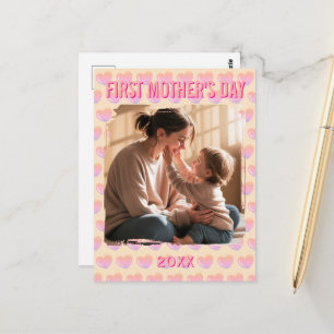 Feiere ihren allerersten Muttertag mit einem Perso Postkarte