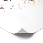 Feiere jeden Farbton deines Designs Regenbogen-Zit Poster (Ecke)