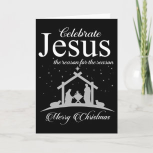 Feiere Jesus ist der Grund für die Weihnachtszeit  Karte