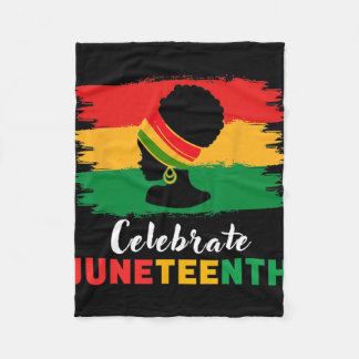 Feiere Juneteenth Schwarze Frauen Unordentlicher K Fleecedecke