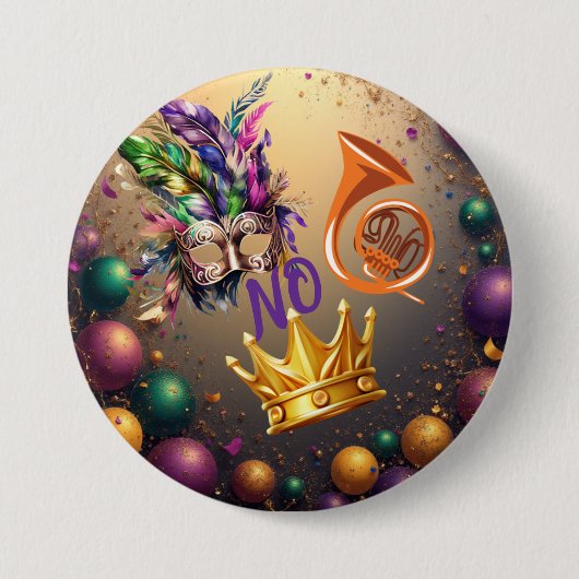 Feiere Mardie Gras mit Sommer Hamilton Button (Vorderseite)