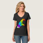 Feiere Pride mit Liebe Lgbt Pride Regenbogen Halb  T-Shirt (Vorderseite Vollansicht)