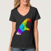 Feiere Pride mit Liebe Lgbt Pride Regenbogen Halb T-Shirt (Vorderseite)