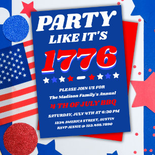 Feiere wie 1776 - Patriotische USA-Feier Einladung