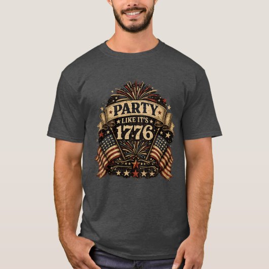 Feiere wie 1776 T-Shirt (Vorderseite)