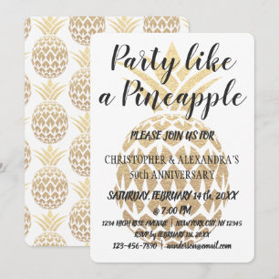 Feiere wie eine Ananas 50. Hochzeitstag Einladung