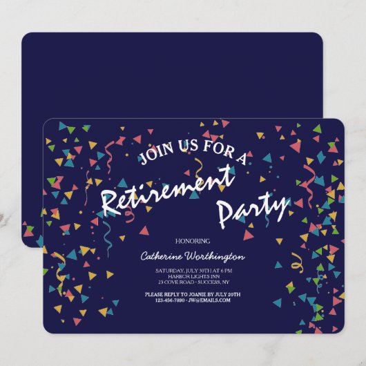 Feiereinladung Einladung (Vorne/Hinten)