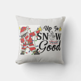 Feierlich "Bis zum Schnee gut" Weihnachtsmannschaf Kissen