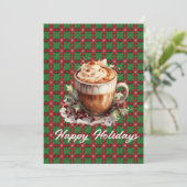 Feierlich Cappucinio individuell anpassbar Feiertagskarte (Stehend Vorderseite)