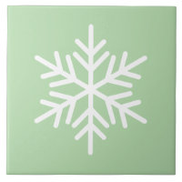 Feierlich Chic White Nordic Snowflake auf hellgrün