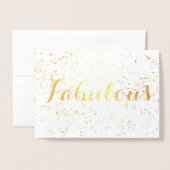 Feierlich Fabulous Geburtstag Folienkarte (Vorderseite mit Umschlag)