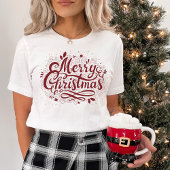 Feierlich frohe Weihnachten Moderne Drehbuchaufent T-Shirt