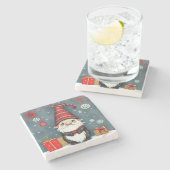 Feierlich gemütliche Weihnachtsfeier in Disgua Steinuntersetzer (Seitenansicht)