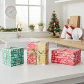 Feierlich hell und farbenfroh "HO! HO! HO! Christm Geschenkpapier Set