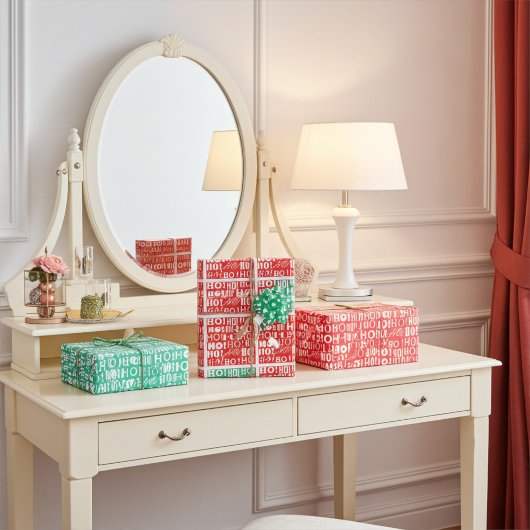 Feierlich hell und farbenfroh "HO! HO! HO! Christm Geschenkpapier Set