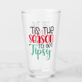 Feierlich ist die Jahreszeit, um Tipsy zu sein | T Glas (Rückseite)