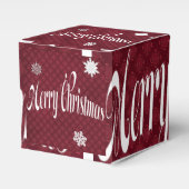 Feierlich Rot frohe Weihnachten Verschönert dekora Geschenkschachtel (Vorderseite)