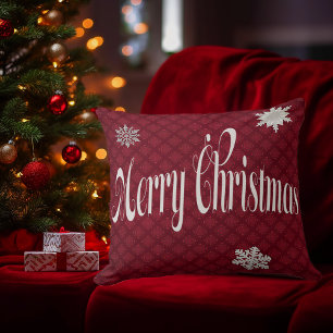 Feierlich Rot frohe Weihnachten Verschönert dekora Kissen