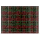 Feierlich Rot, Grün und Gold Kariert Schneidebrett (Vorderseite)