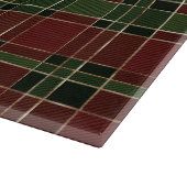 Feierlich Rot, Grün und Gold Kariert Schneidebrett (Ecke)