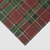 Feierlich Rot, Grün und Gold Kariert Seidenpapier (Detail)