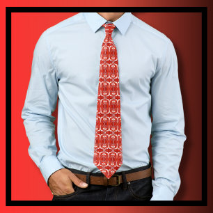 Feierlich Rot und Weiß Weihnachten Necktie Krawatte