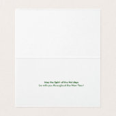 Feierlich Stilvolles Siegel Rot Grün Urlaub (Innenseite Aufgefaltet)