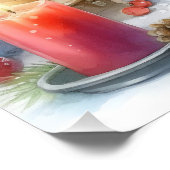 Feierlich und abwechslungsreich, gemütlich Weihnac Poster (Ecke)