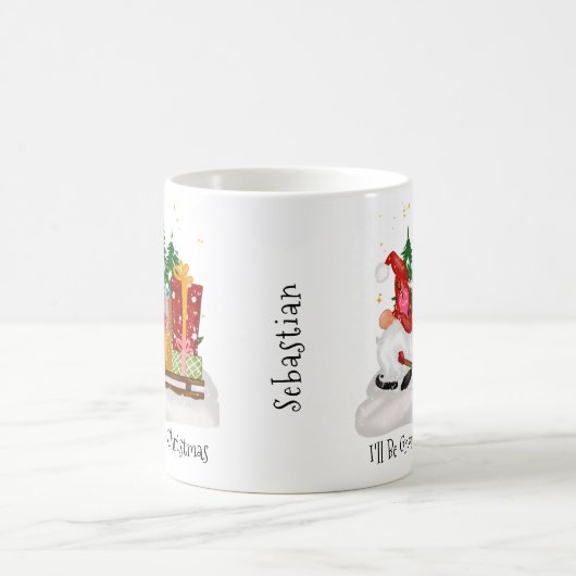 Feierlich werde ich zum Weihnachtsschnee kommen Kaffeetasse (Mittel)
