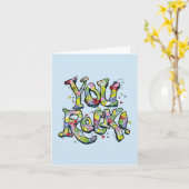 Feierlich "You Rock!" Briefkarte Karte (Gelbe Blume)