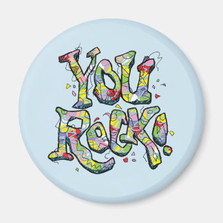 Feierlich "You Rock!" Lettern Magnet