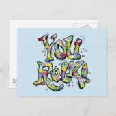 Feierlich "You Rock!" Postkarte (Vorne/Hinten)