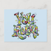 Feierlich "You Rock!" Postkarte (Vorderseite)
