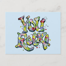 Feierlich "You Rock!" Postkarte