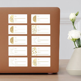 Feierliche 10pc Gold zu Weihnachten Weihnachtsgesc Aufkleber