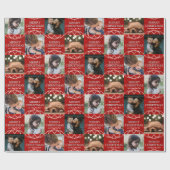 Feierliche 4 Foto frohe Weihnachten und glücklich Geschenkpapier (Flach)