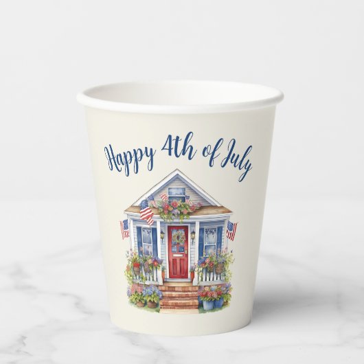 Feierliche 4. Juli Barbecue Picnic Pappbecher (Vorderseite)