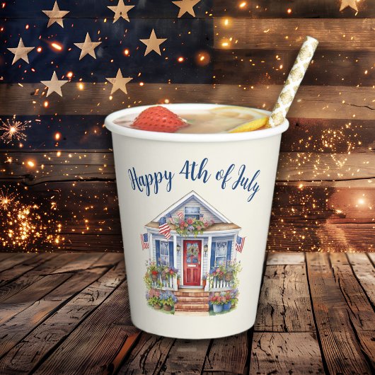 Feierliche 4. Juli Barbecue Picnic Pappbecher