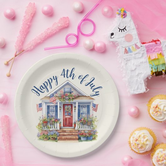 Feierliche 4. Juli Barbecue Picnic Pappteller (Party)