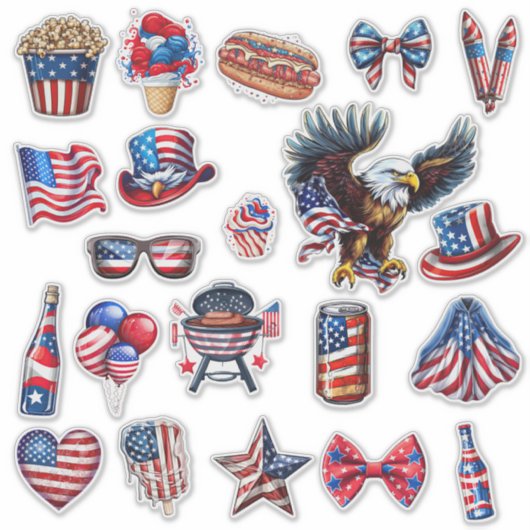 Feierliche 4. Juli Feier Aufkleber (Vorderseite)