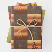 Feierliche Abstrakte Kunstmuster Weihnachtsbummel Geschenkpapier Set (Beispiel)