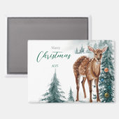 Feierliche Aktivität in einem Schneewald Magnet (Vorderseite/Rückseite)