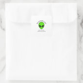 Feierliche Alien Tag 26. April Quadratischer Aufkleber (Tasche)