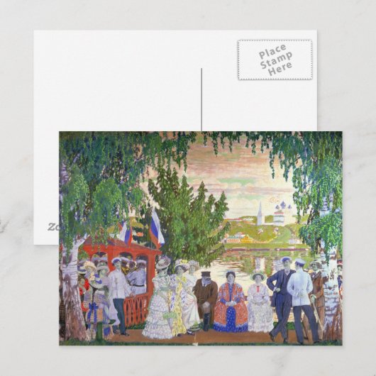 Feierliche Ansammlung, 1910 Postkarte (Vorne/Hinten)