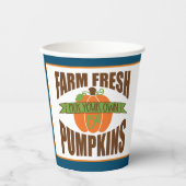 Feierliche Äpfel & Kürbiskins Pappbecher (Vorderseite)