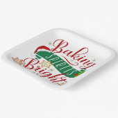 Feierliche Backbrille Helle Weihnachten Pappteller (Gewinkelt)