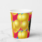 Feierliche Ballons, mehrfarbig, 50. Geburtstag Pappbecher (Rechts)