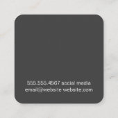 Feierliche Ballons Quadratische Visitenkarte (Rückseite)