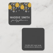 Feierliche Ballons Quadratische Visitenkarte (Vorne/Hinten)